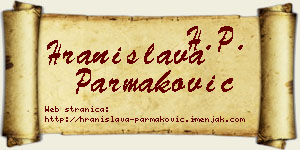 Hranislava Parmaković vizit kartica